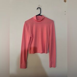 American Eagle Outfitters Coral Long Sleeve Top